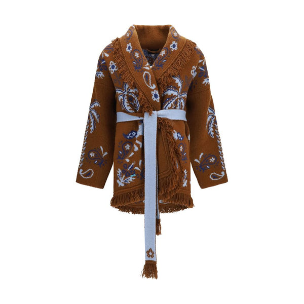 Brown Wool Oves Aries Cardigan Clothing
