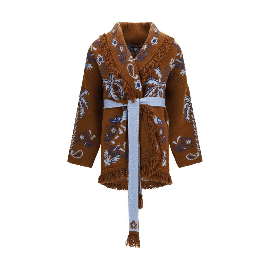 Brown Wool Oves Aries Cardigan Clothing