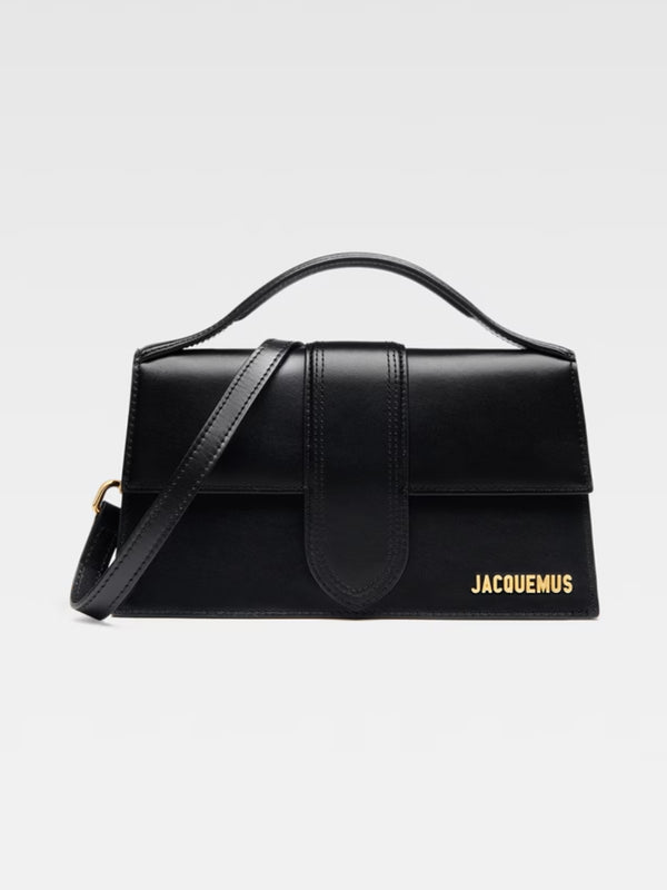 Jacquemus Leather top handle bag in black