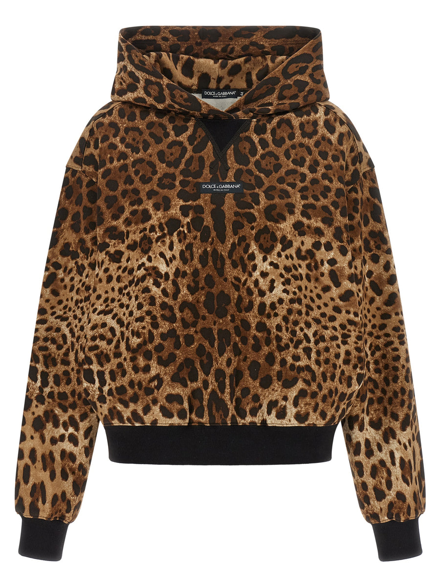 Brown Cotton Hoodie Clothing