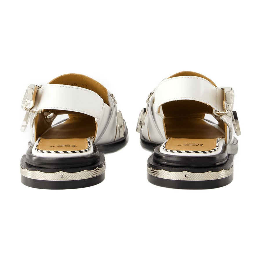 Toga Pulla Leather sandal in white