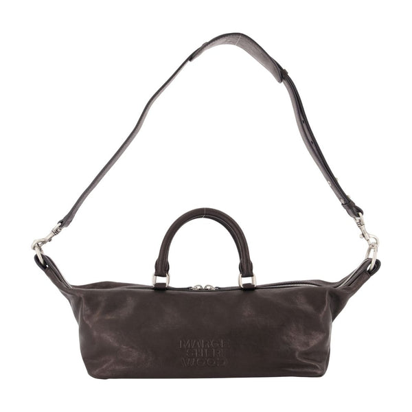 Margesherwood Lambskin top handle bag in black