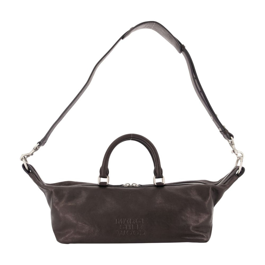 Margesherwood Lambskin top handle bag in black
