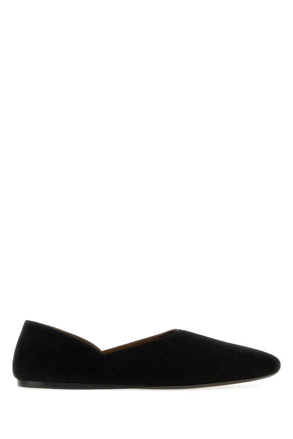 Khaite Flat Upper: 100% LL (Leather/Suede) flat in black