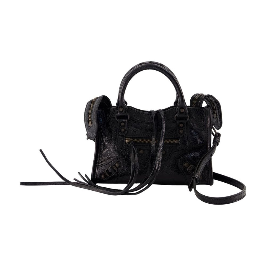 Le City Nano Bag - Balenciaga Leather Black Lambskin / Handbags-purses