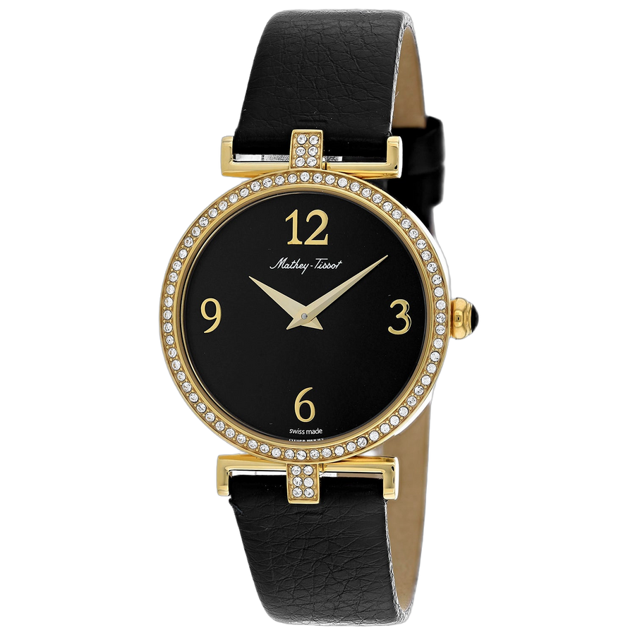 Mathey Tissot Stainless steel case watch in black