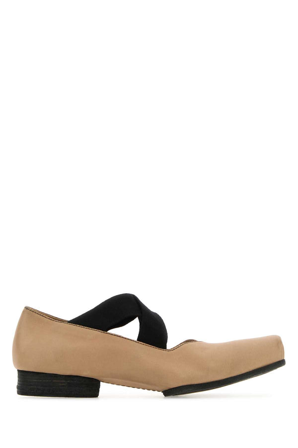 Antiqued Pink Leather Ballerinas Uw059 Ballerine