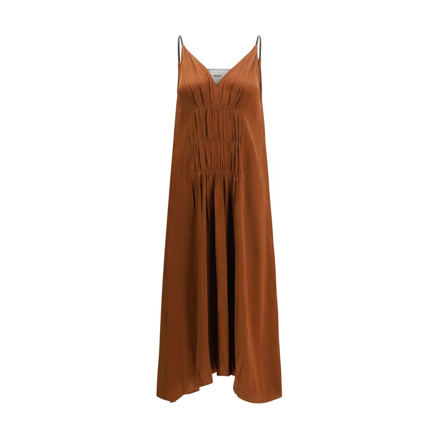 Prada 77% Acetate dress in brown