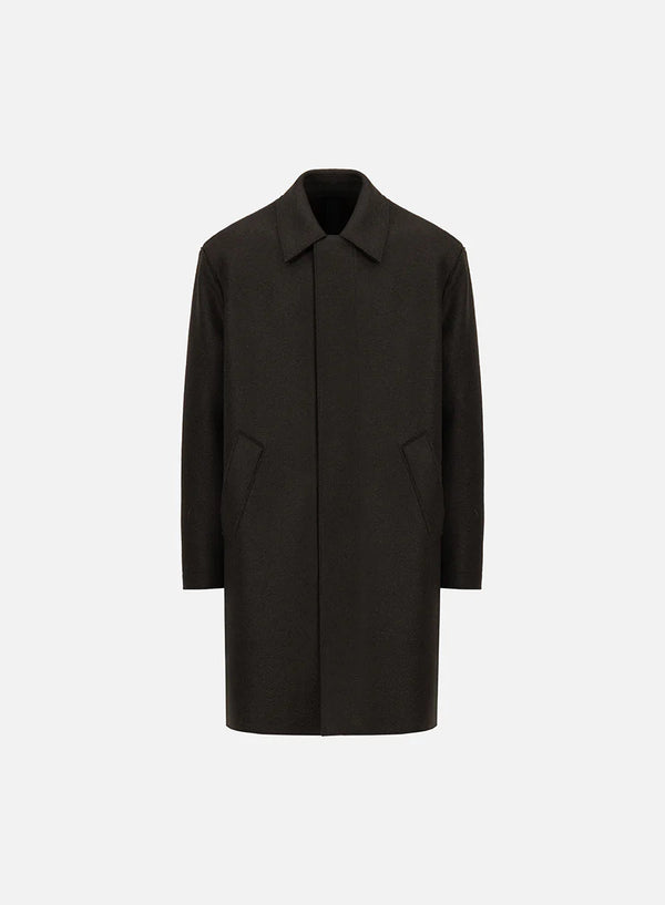 Harris Wharf Pressed wool coat in brown