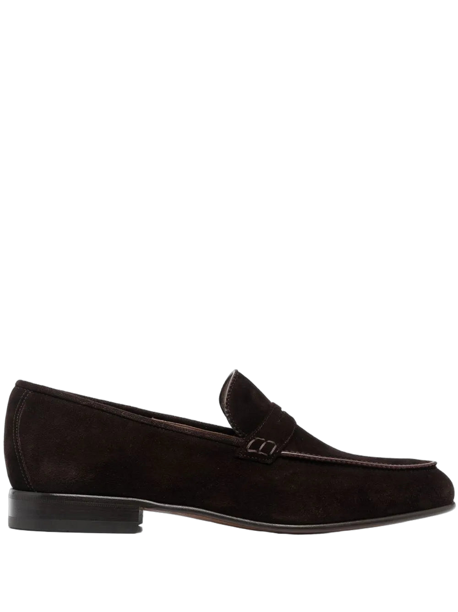 Ferragamo Calf suede loafer in brown