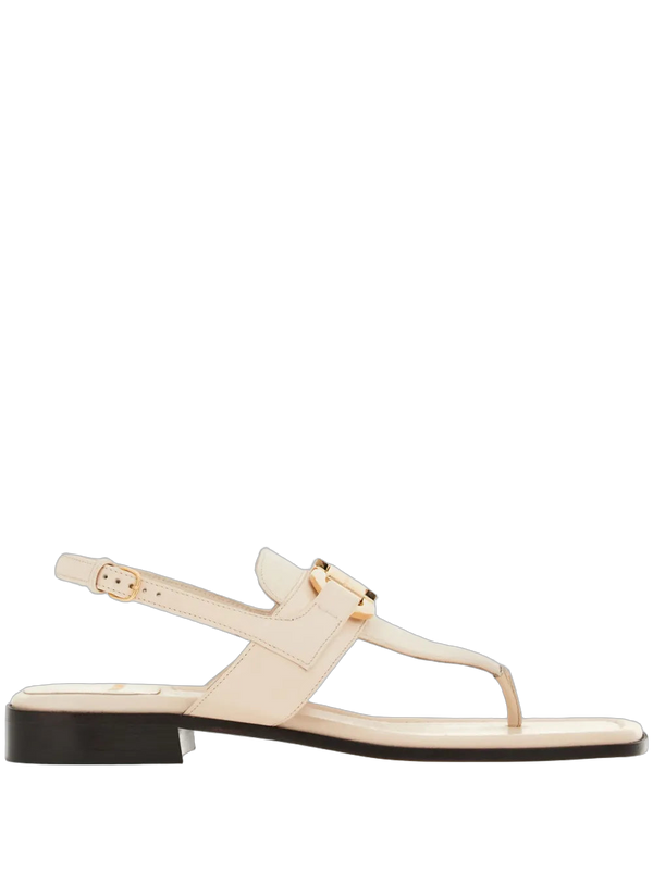 Ferragamo Calf leather sandal in white