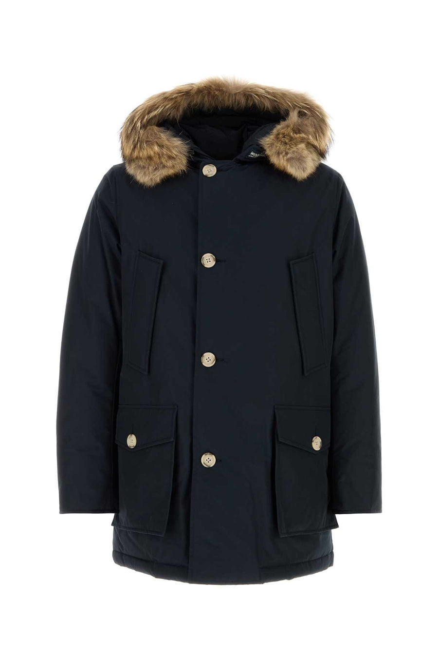 Midnight Blue Cotton Blend Arctic Parka Meltonblue Giubbini