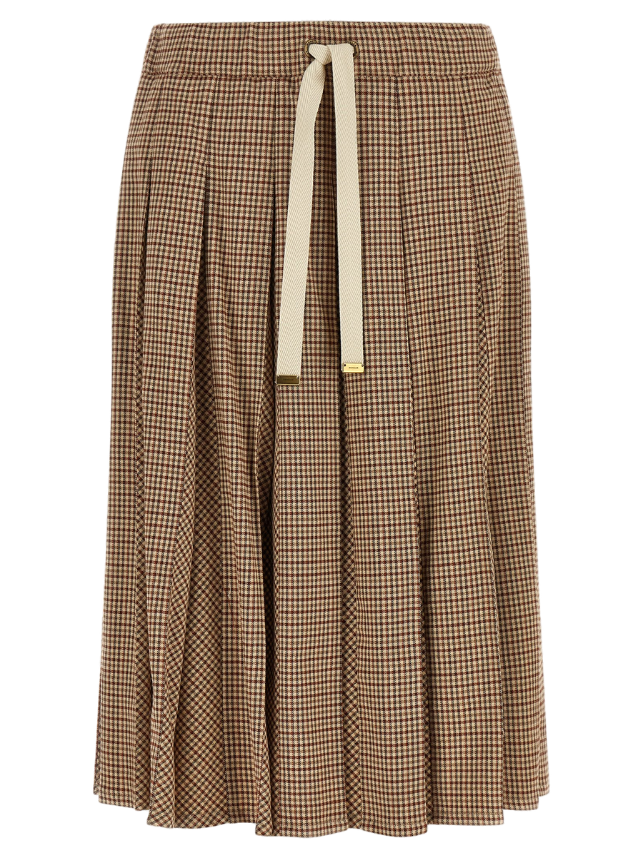 Moncler 85% viscose skirt in beige