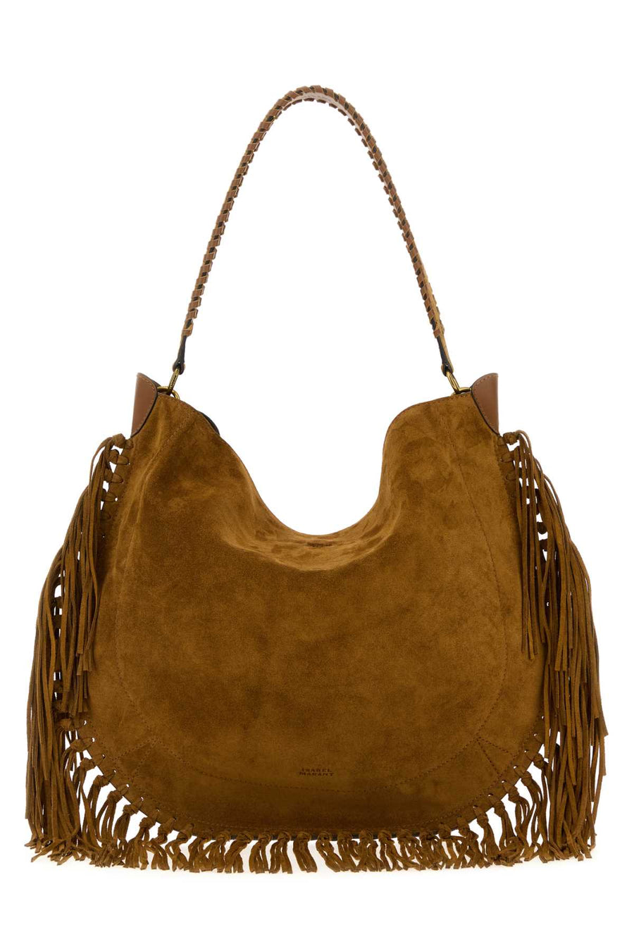 Biscuit Suede Oskan Shoulder Bag Cognac Borse A Mano