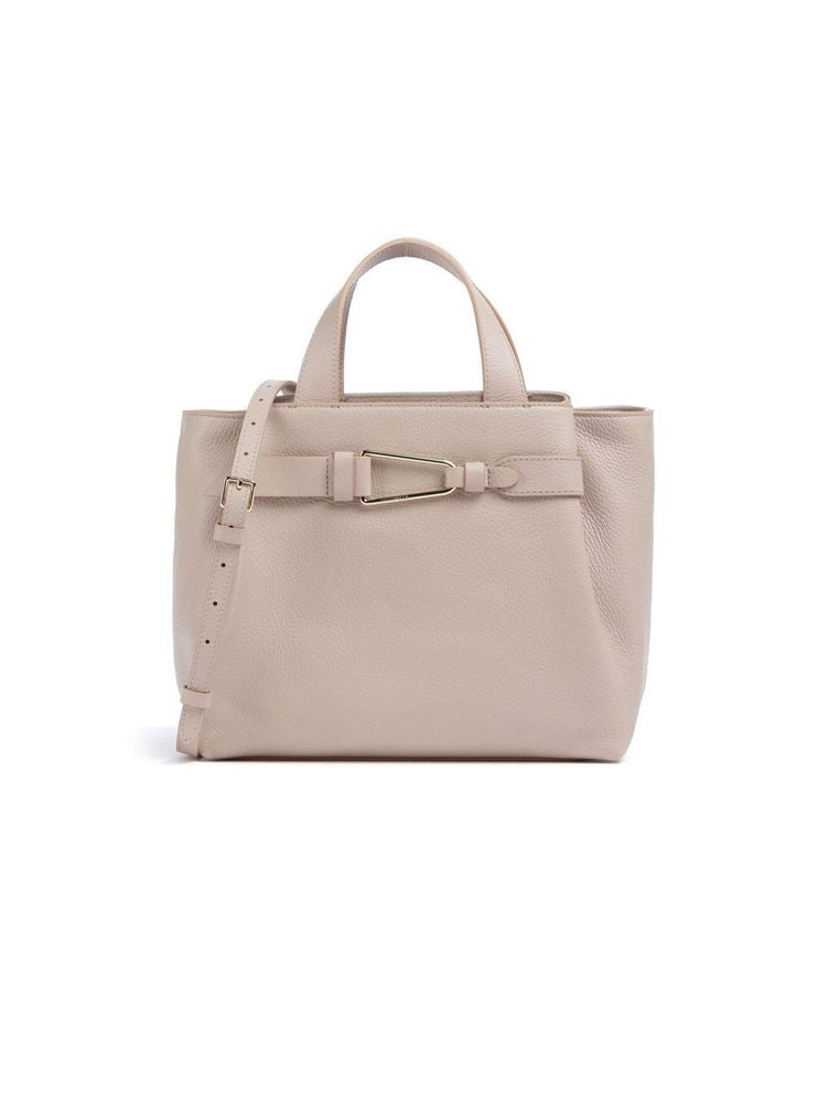 Coccinelle 100% Cowhide; Lining: 100% Cotton top handle bag in beige
