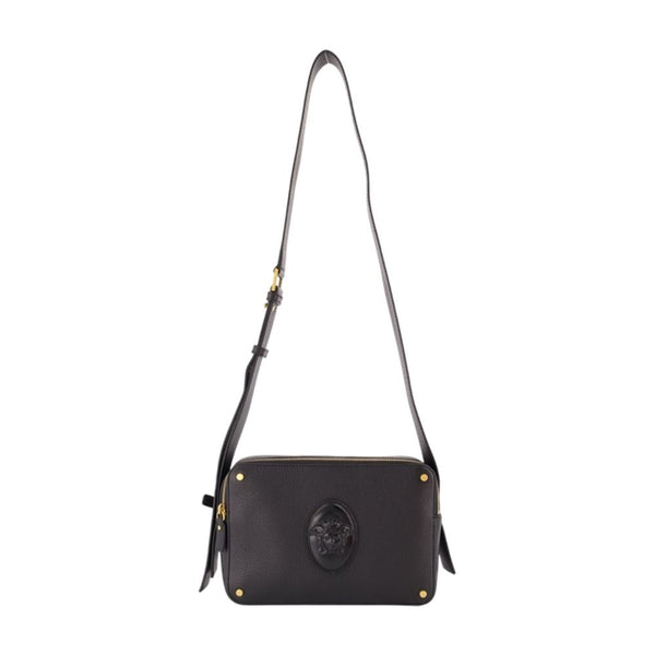 Versace calfskin shoulder bag in black