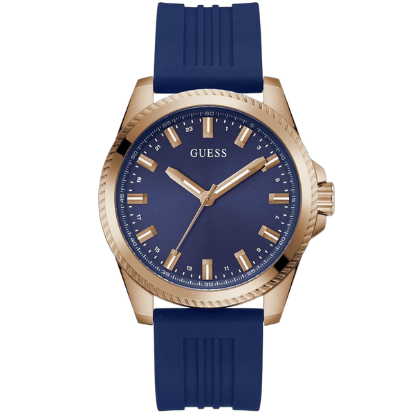 Guess Stainless steel case watch in blue