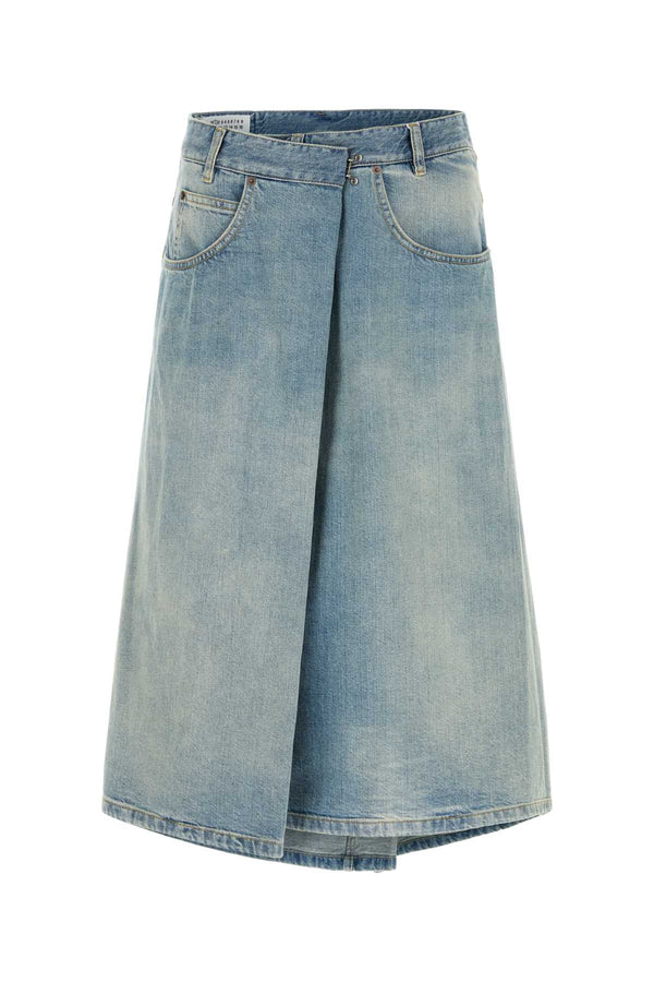 Denim Skirt Oldblue Exterior: Cotton Gonne