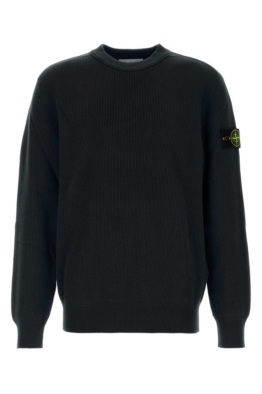 Black Cotton Sweater Exterior: Maglieria