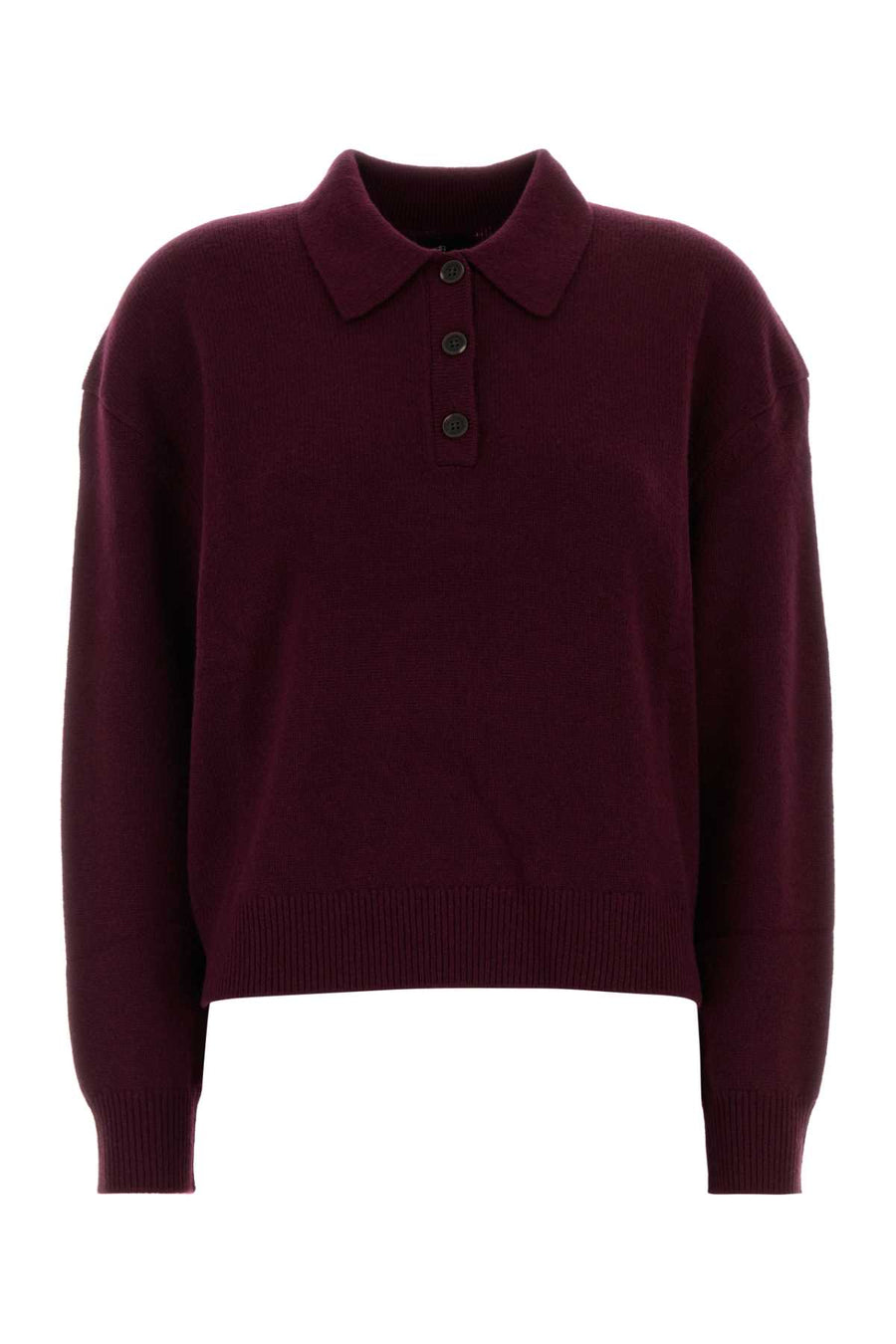Burgundy Cashmere Lee Polo Shirt Fig Exterior