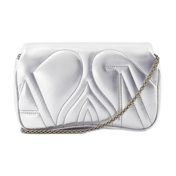 Alexander McQueen Metal crossbody bag in silver