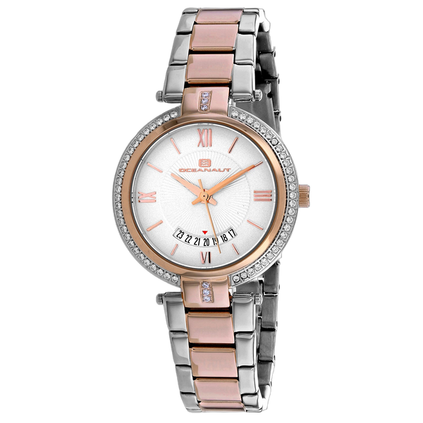 Oceanaut Stainless steel case and bracelet watch in white