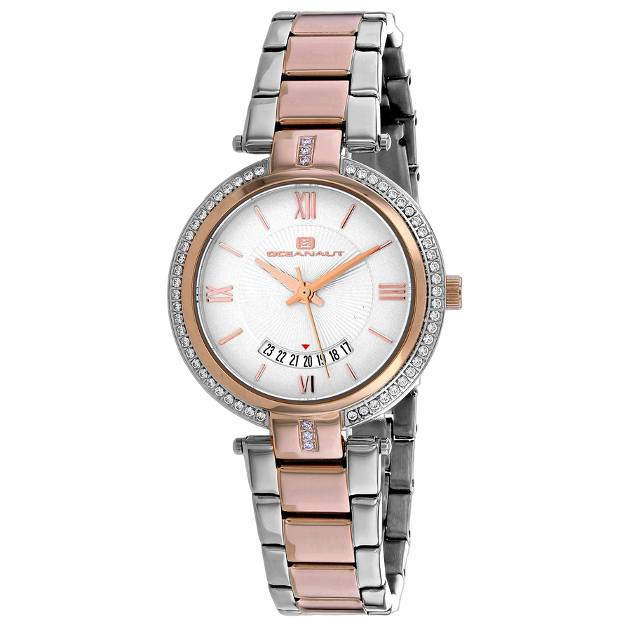 Oceanaut Stainless steel case and bracelet watch in white
