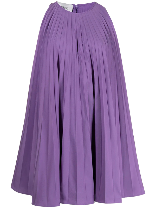 Valentino Cotton-blend minidress in purple