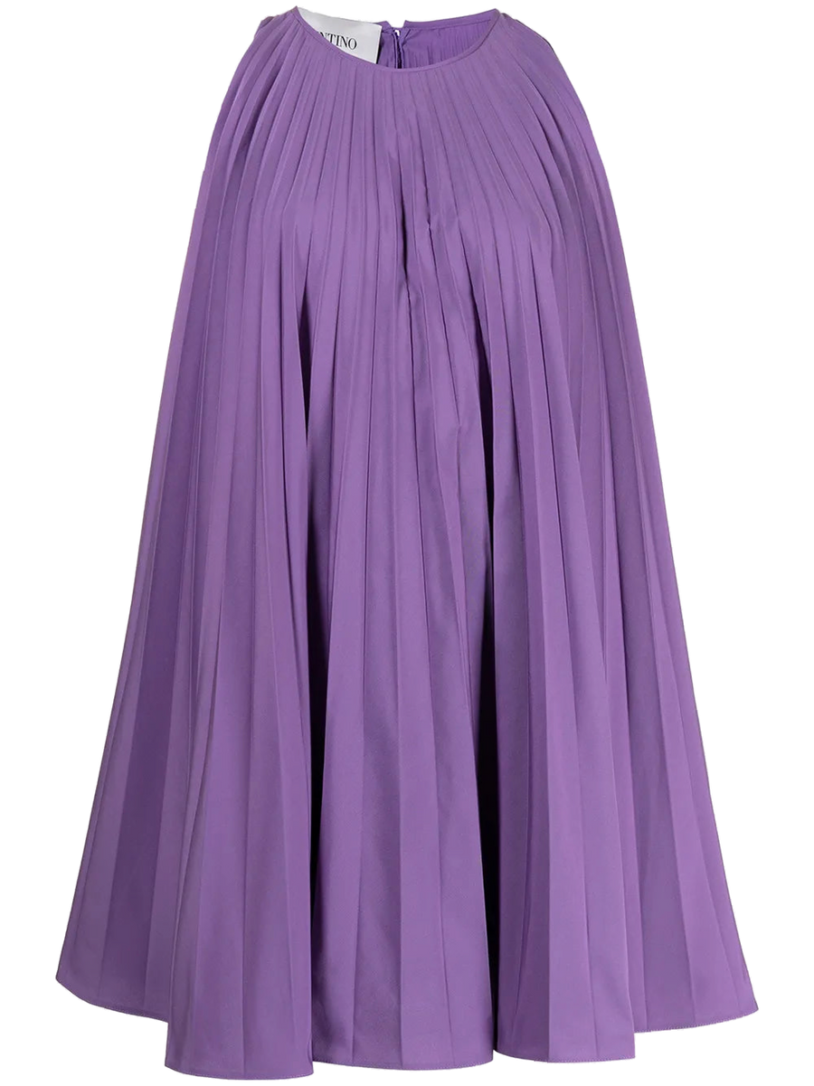 Valentino Cotton-blend minidress in purple