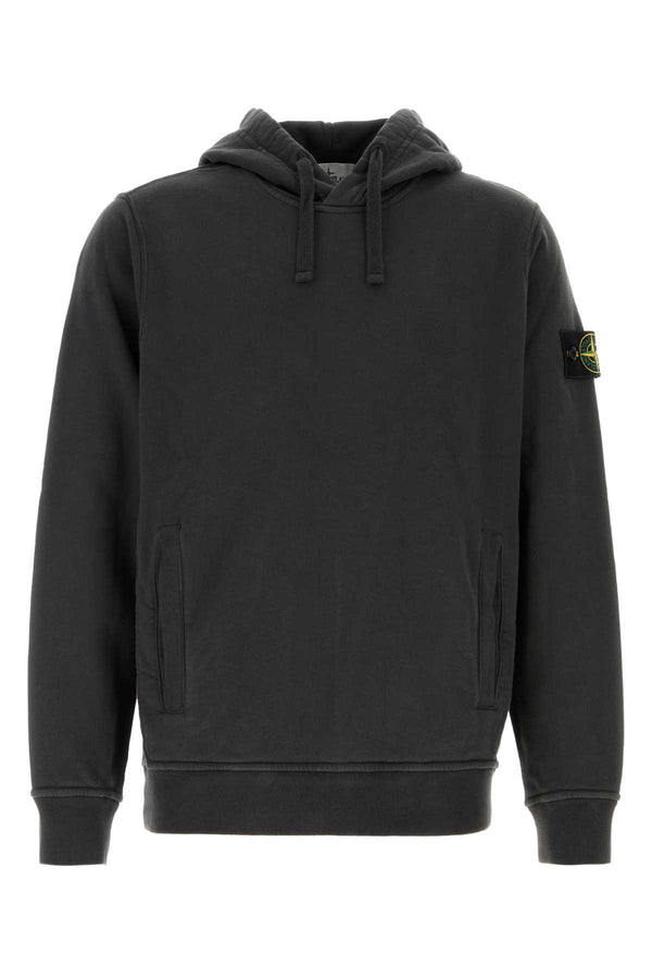 Charcoal Cotton Sweatshirt Grey Exterior: Felpe
