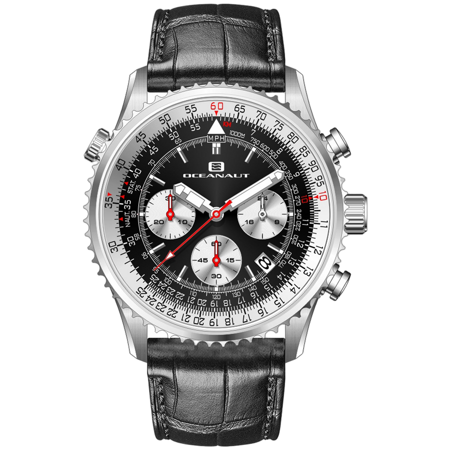 Oceanaut Stainless steel case watch in black