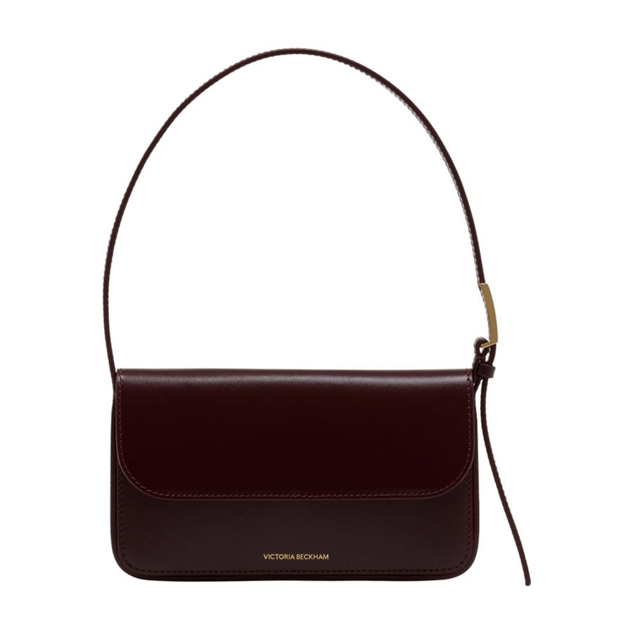Victoria Beckham calfskin shoulder bag in burgundy