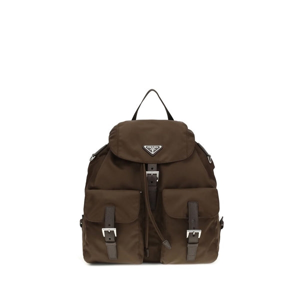 Prada 100% Recycled Polyamide backpack in brown