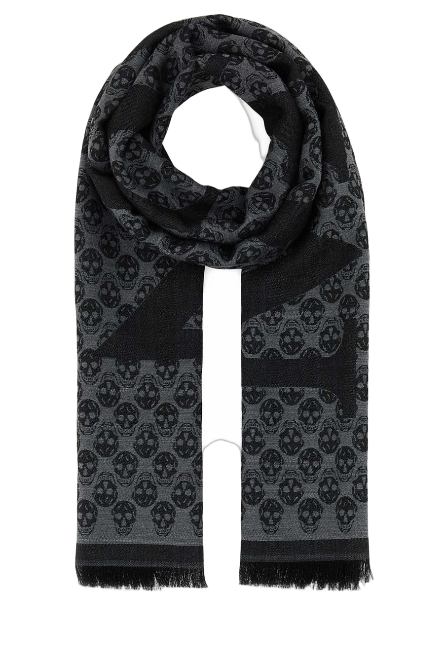 Alexander McQueen 100% Wool scarf in gray
