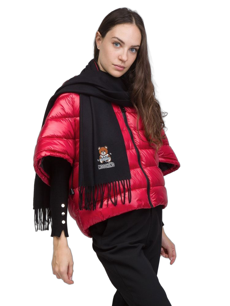 Moschino 100% Lambswool scarf in black
