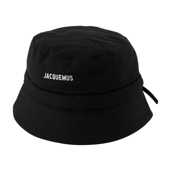 Jacquemus ACU00001AE00014-990 Cotton bucket hat in black