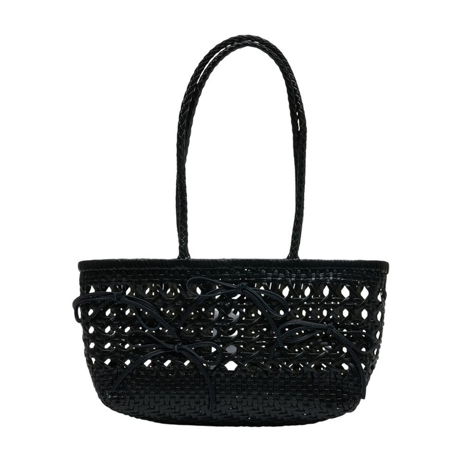Osoi Raffia tote bag in black