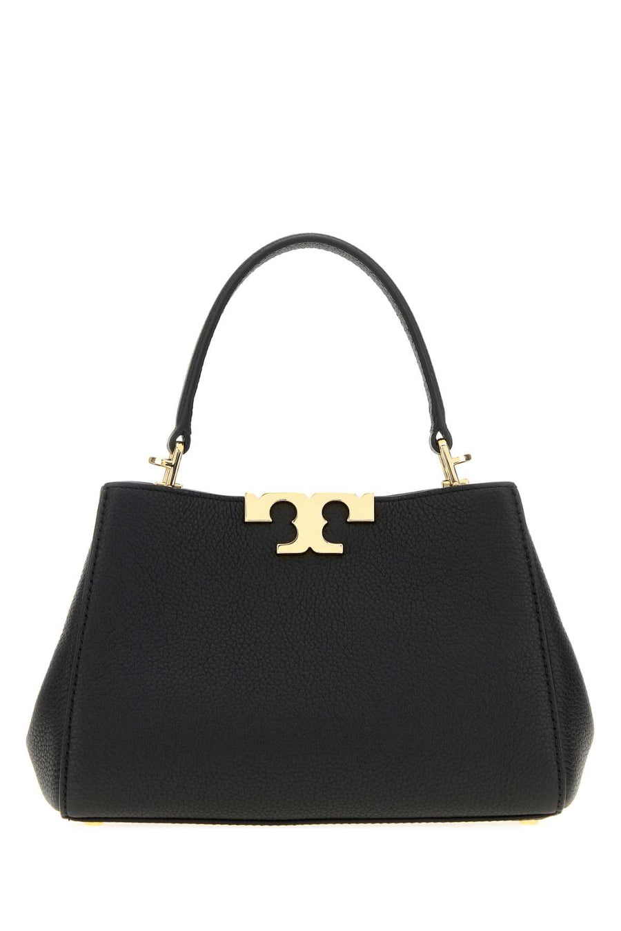 Tory Burch Soft Exterior: 100% Leather top handle bag in black