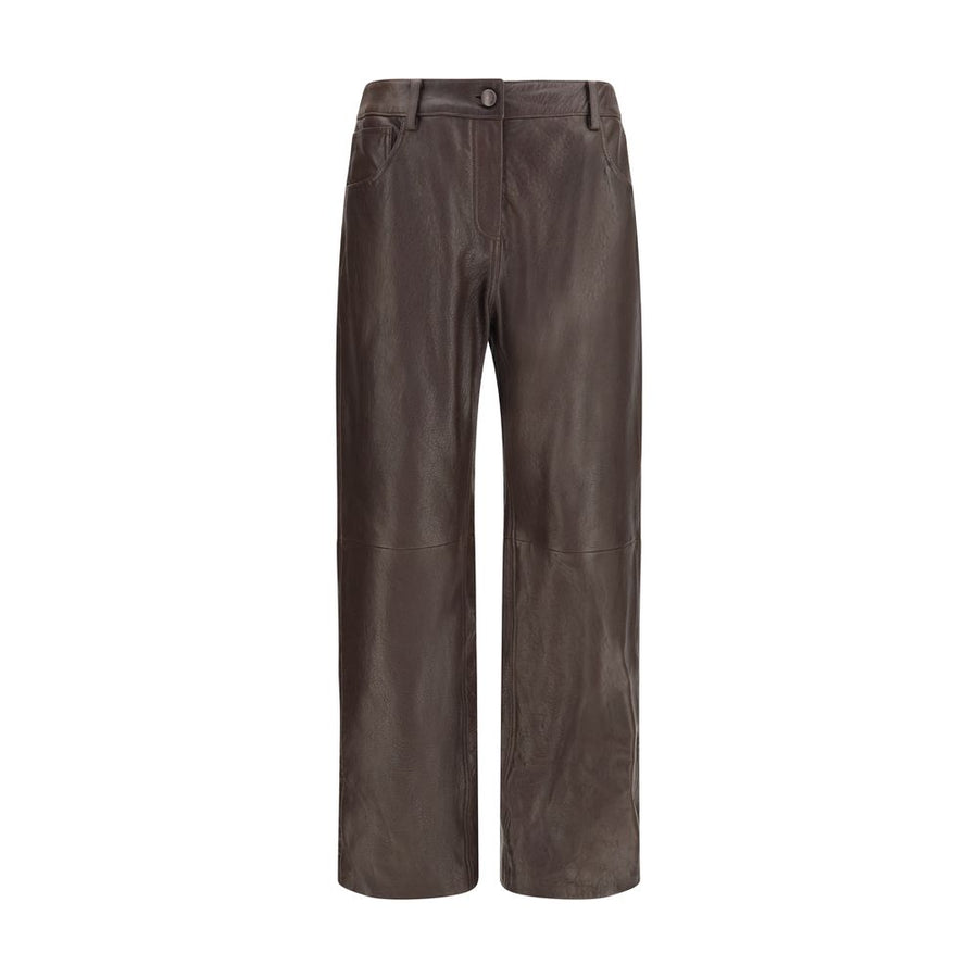 Magda Butrym 100% Sheep leather trousers in brown