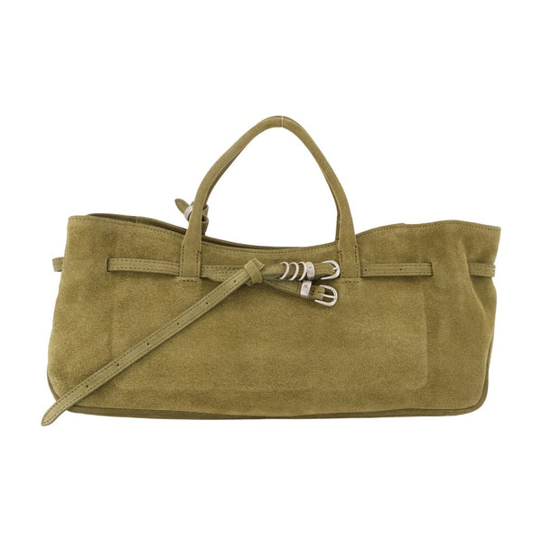 Margesherwood Cowhide suede shoulder bag in khaki