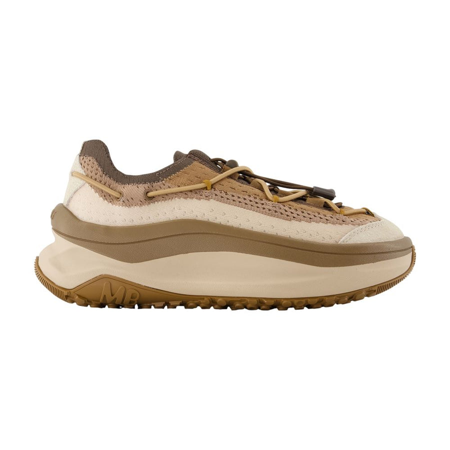 Moon Boot Calfskin leather sneaker in beige
