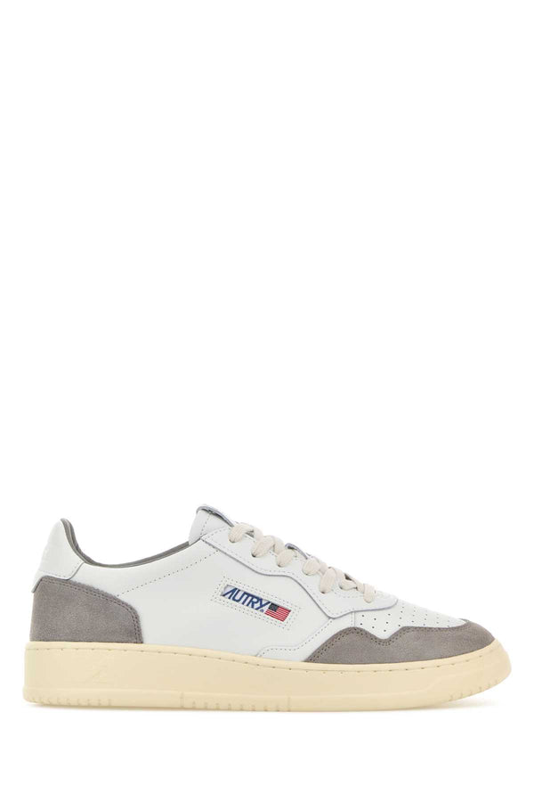 Autry Exterior: 100% Leather sneakers in white