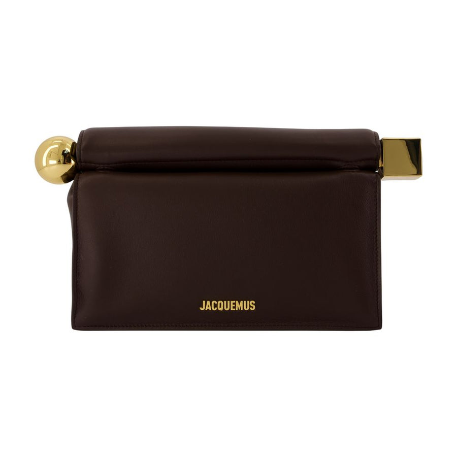 La Pochette Rond Carre - Jacquemus Leather Brown Lambskin Bags / Handbags-purses