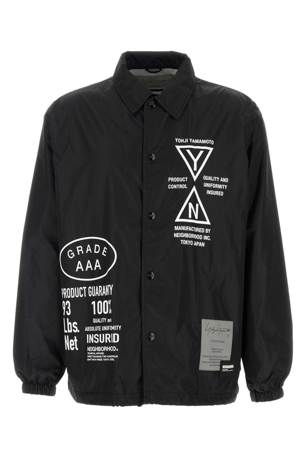 Yohji Yamamoto Exterior: 100% Nylon; Lining: 100% Cotton jacket in black