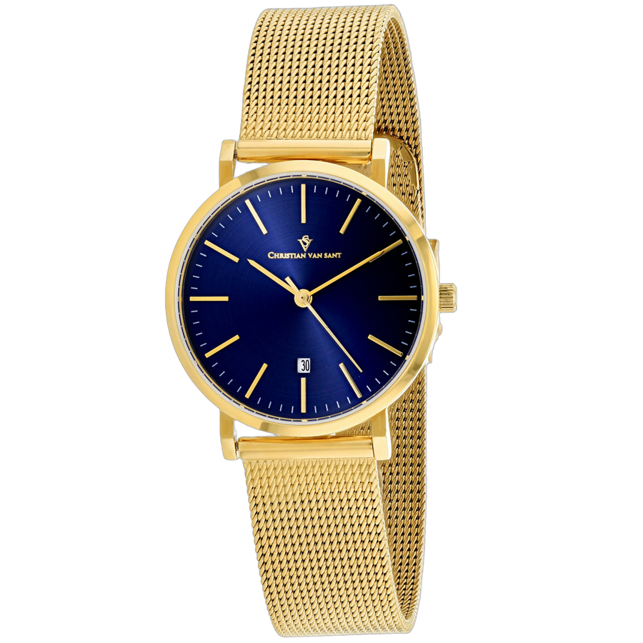 Christian Van Sant Stainless steel case watch in blue