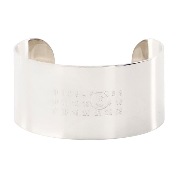 MM6 Maison Margiela metal cuff bracelet in silver