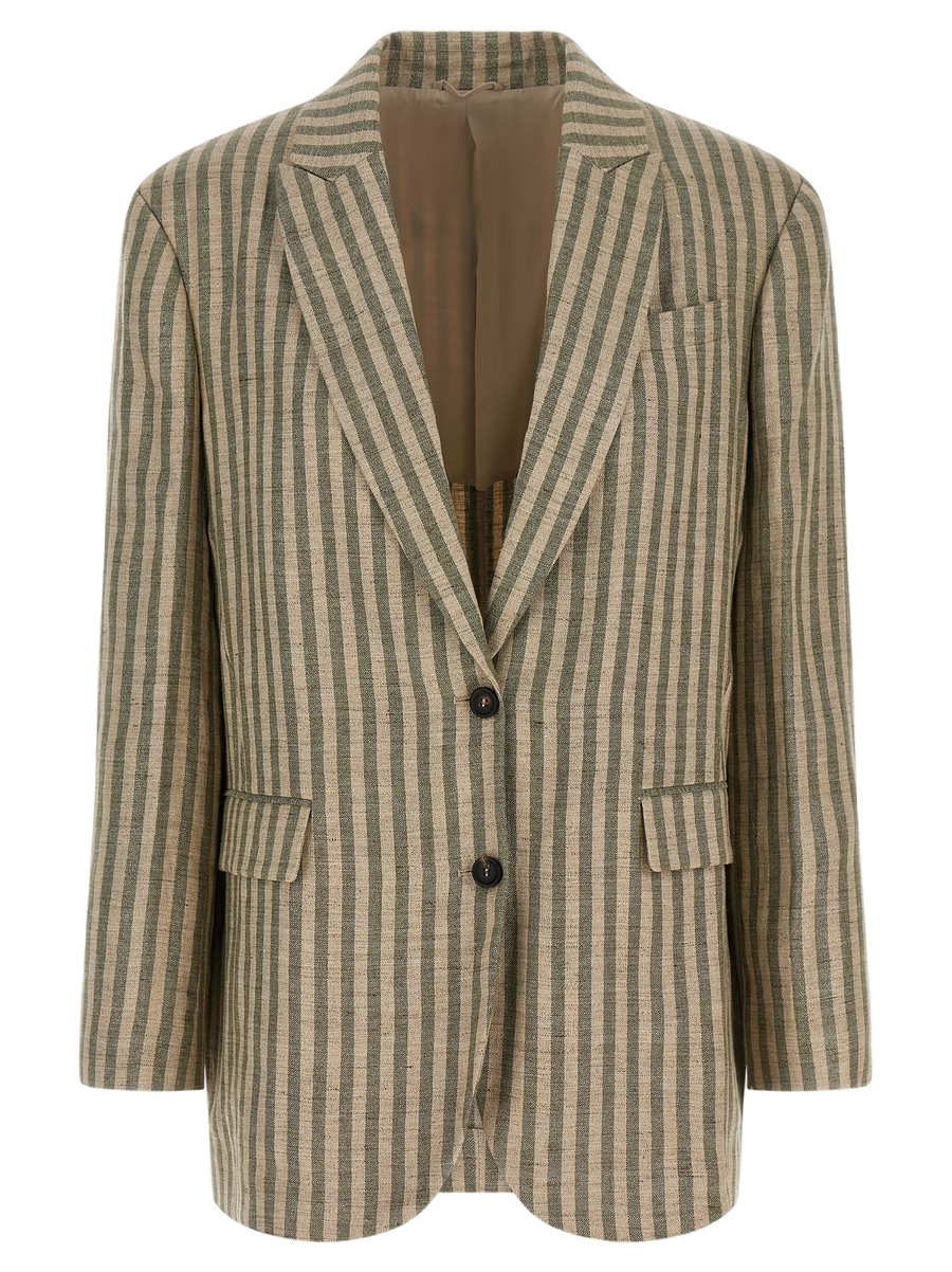 Brunello Cucinelli 93% Linen blazer in green