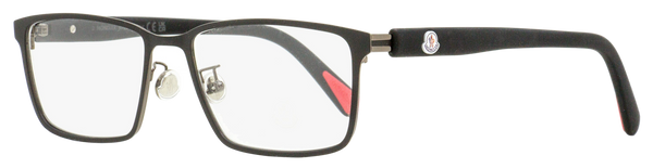 Moncler Rectangular Eyeglasses Ml5163h 002 Matte Black 55mm Metal/plastic