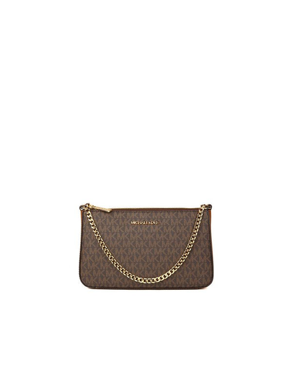 Michael Kors 89.4% Coated Canvas clutch in brown