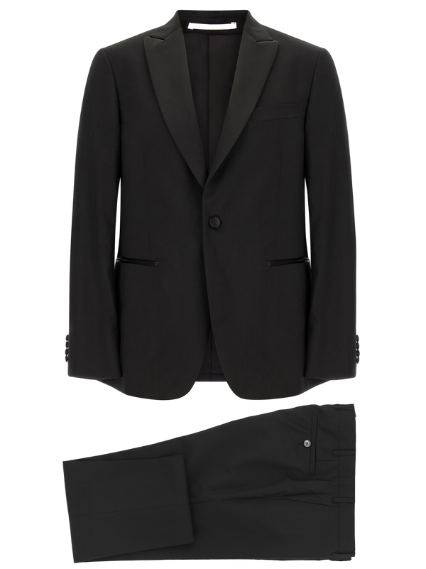 Pal Zileri 100% Wool pant suit in black